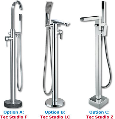 Why not add a stunning Freestanding Bath Shower Mixer Tap to your order? You can easily add one of these high quality, great value taps to your order via the menu below...